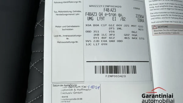 Audi Q4 50 E-Tron 220 kW Quattro 2021 m. 46