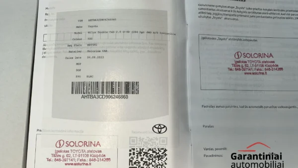 Toyota Hilux 2,8 D-4D Invincible PRO 2023 m. (MODIFIKUOTAS) 18