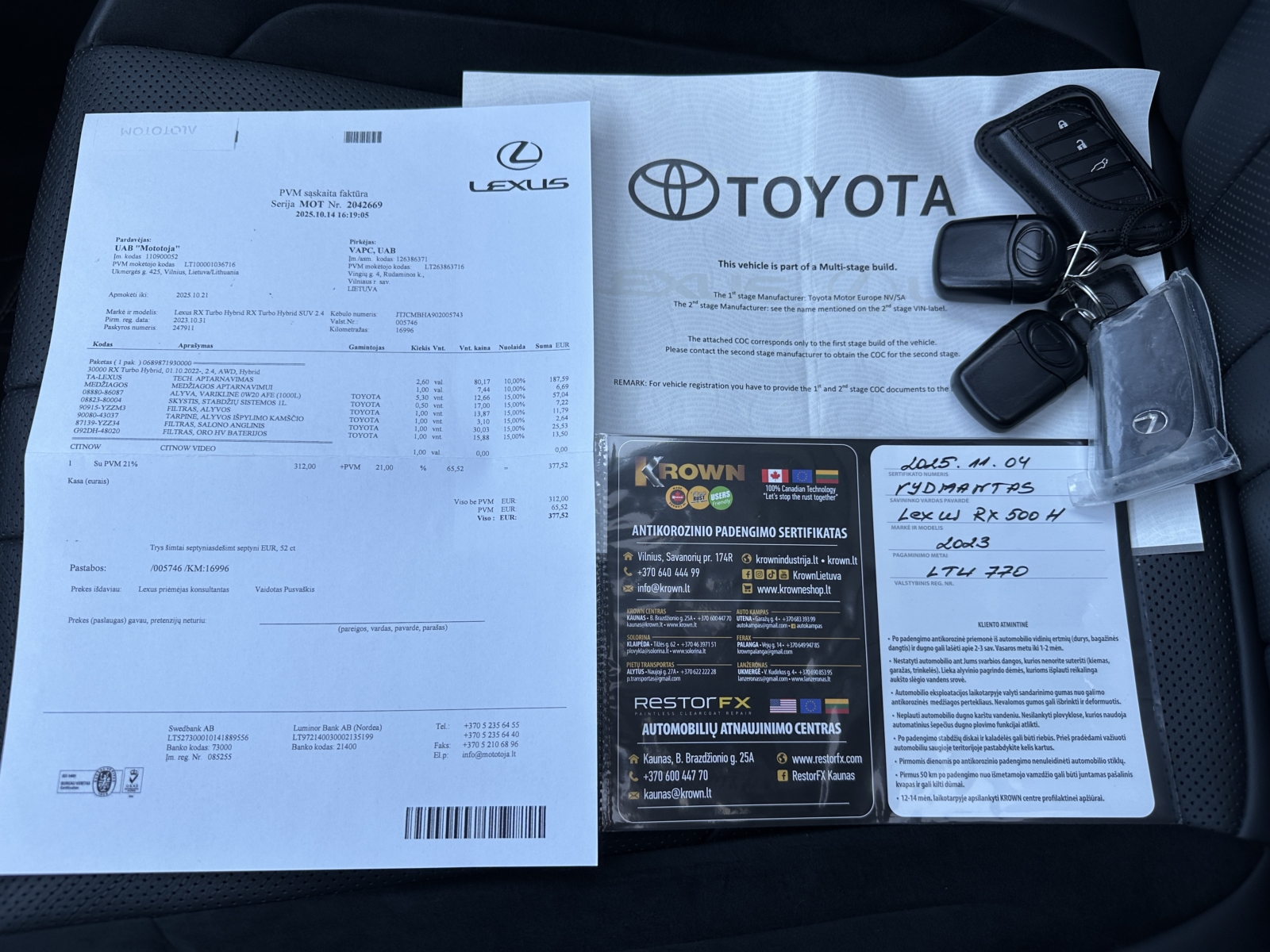 Lexus RX 500h 2.4 F SPORT Performance DIRECT4 AWD 2023 m. 43