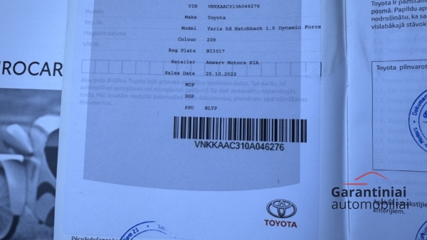 Toyota Yaris 1.5 Dynamic Force Active 2022 m. 24