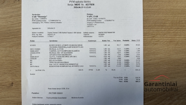 Toyota C-HR 2.0 Hybrid Team-D 2020 m. 31