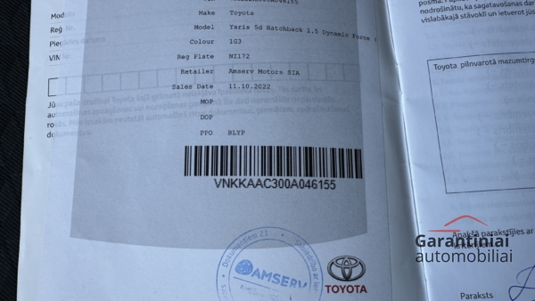 Toyota Yaris 1.5 Dynamic Force Active 2022 m. 24