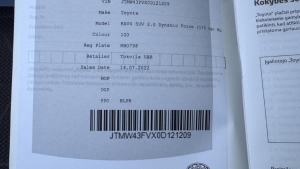 Toyota RAV4 2.0 Luxury 2022 m. 24