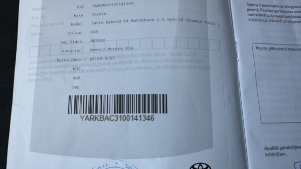 Toyota Yaris 1.5 Hybrid Active 2023 m. 20