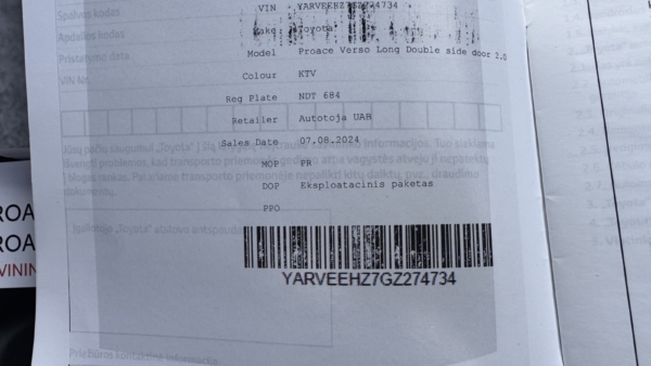 Toyota Proace Verso 2.0 VIP 2024 m. 6 vietų 34