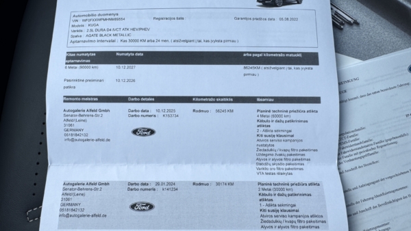 Ford Kuga 2.5 Plug-in Hybrid Vignale 2022 m. Įkraunamas hibridas 43