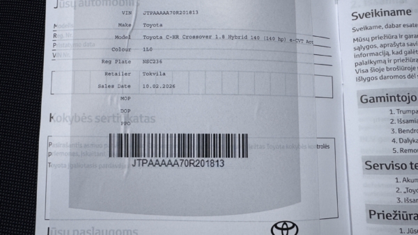 Toyota C-HR 1,8 Hybrid Active 2026 m. 17