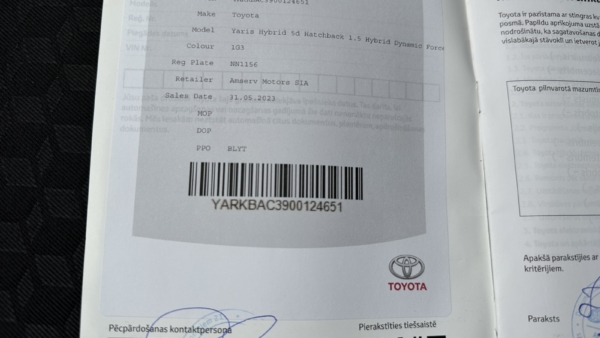 Toyota Yaris 1.5 Hybrid Active 2023 m. 29