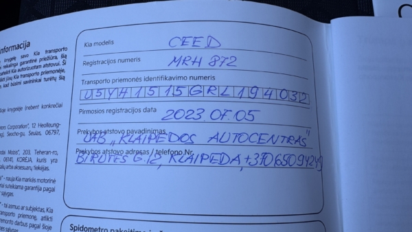 Kia Ceed 1,5 LX Plius 2023 m. 26