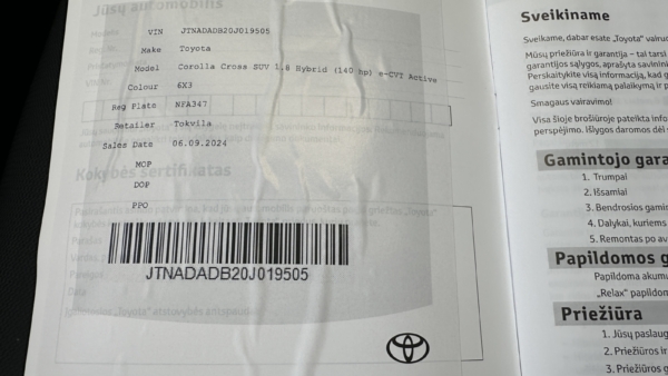 Toyota Corolla Cross 1.8 Active 2024 m. 29