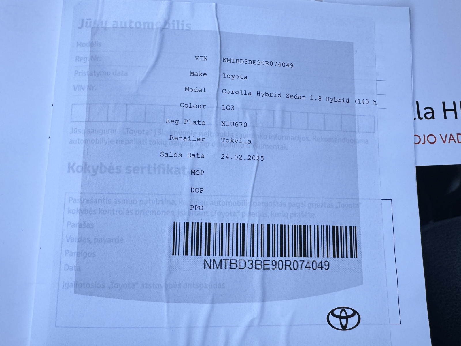 Toyota Corolla sedan 1.8 Hybrid Active 2025 m. 28