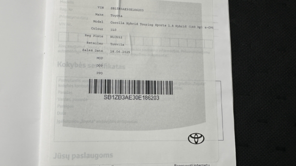 Toyota Corolla TS 1.8 Hybrid Active 2025 m. 27