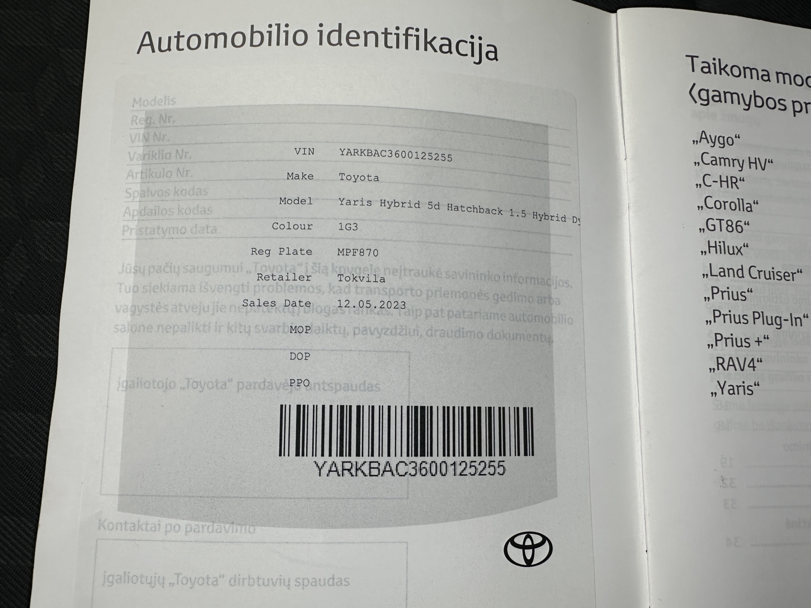 Toyota Yaris 1.5 Hybrid Active 2023 m. 28